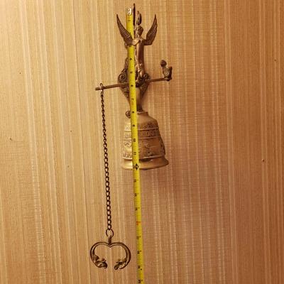 LOT 42: Vintage Brass Monastery Bell w/Latin Inscription