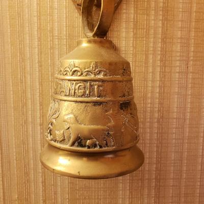 LOT 42: Vintage Brass Monastery Bell w/Latin Inscription