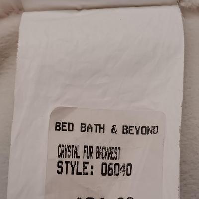 LOT 52: Faux Fur Rug, Back Rest & Stool along with Books