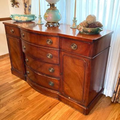 LOT 56: Vintage Drexel Travis Court Mahogany Buffet / Console Table