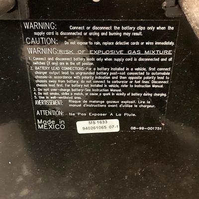 LOT 58: Schumacher Electric Rolling Battery Charger