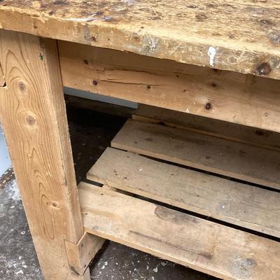 LOT 61: Tradesman Wooden Workbench with Ace Bench Vise