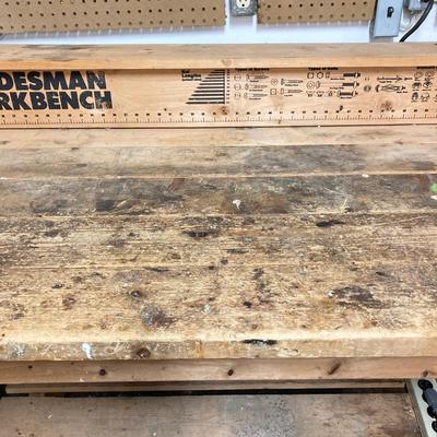 LOT 61: Tradesman Wooden Workbench with Ace Bench Vise
