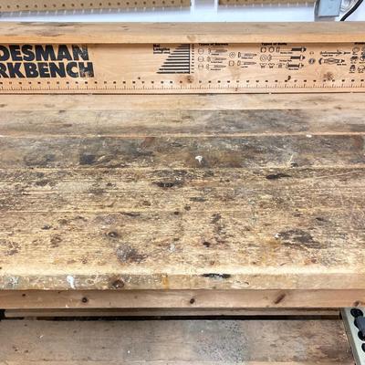 LOT 61: Tradesman Wooden Workbench with Ace Bench Vise