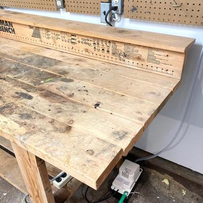 LOT 61: Tradesman Wooden Workbench with Ace Bench Vise