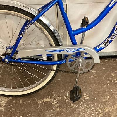 LOT 62: Huffy Santa Fe Bicycle with Bell Basket, Comfort Seat and Helmet