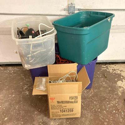 LOT 65: Christmas / Holiday Lighting, Electrical Cords and More (As Found)