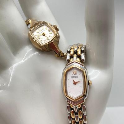 LOT 69: Watch Collection - Vintage Bulova Swiss (10K R.G.P. Bezel), Seiko and Gruen