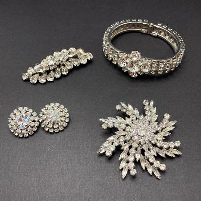 LOT 72: Stunning Vintage Rhinestone Jewelry - Weiss, Coro and More