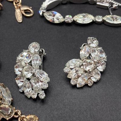 LOT 73: Collection of Vintage Jewelry - Natasha Necklace, Earrings (Weiss) and Bracelets