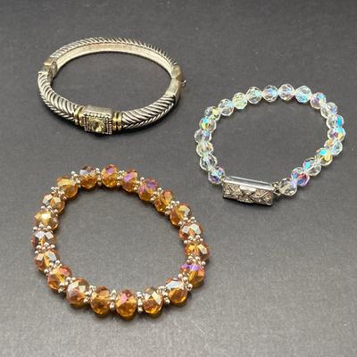 LOT 73: Collection of Vintage Jewelry - Natasha Necklace, Earrings (Weiss) and Bracelets