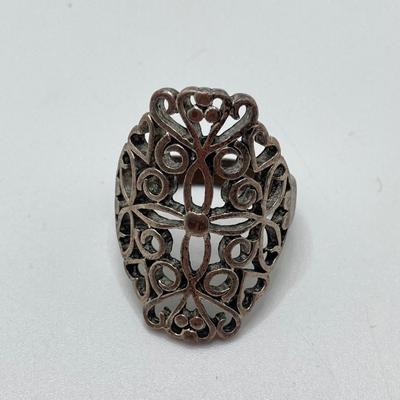 LOT 76: Gorgeous Vintage Jewelry - Necklaces (Kiam Family), Mother of Pearl Bangle Bracelet / Pin and Ring