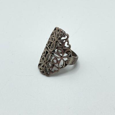 LOT 76: Gorgeous Vintage Jewelry - Necklaces (Kiam Family), Mother of Pearl Bangle Bracelet / Pin and Ring