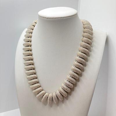 LOT 76: Gorgeous Vintage Jewelry - Necklaces (Kiam Family), Mother of Pearl Bangle Bracelet / Pin and Ring