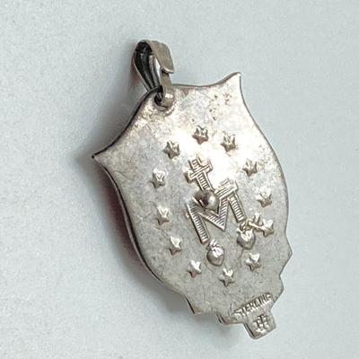 LOT 79: Vintage Religious Collection - Sterling Pendant / Metal, Made in Italy Rosary Beads, Medals and More