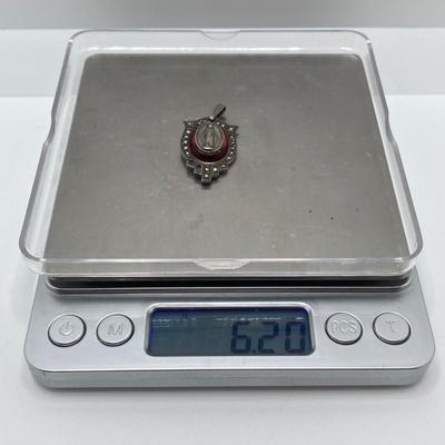 LOT 79: Vintage Religious Collection - Sterling Pendant / Metal, Made in Italy Rosary Beads, Medals and More