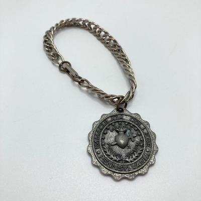 LOT 79: Vintage Religious Collection - Sterling Pendant / Metal, Made in Italy Rosary Beads, Medals and More