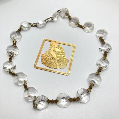 LOT 80: Vintage Collection - Waterman Pen Set, Finials, Ashtray, File, Pocket Knife, Tokens and More