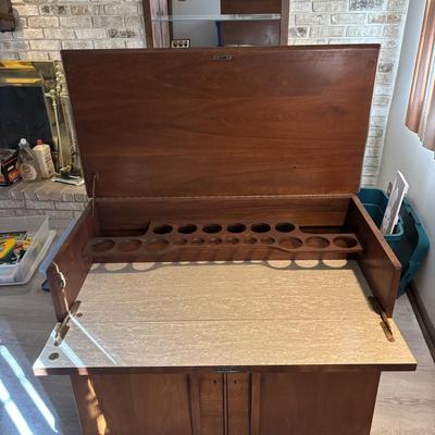 LOT 109: MCM Walnut Bar Cabinet