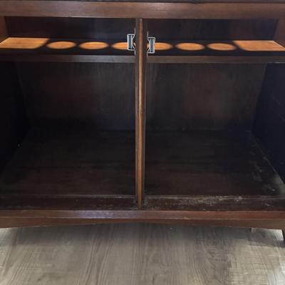 LOT 109: MCM Walnut Bar Cabinet