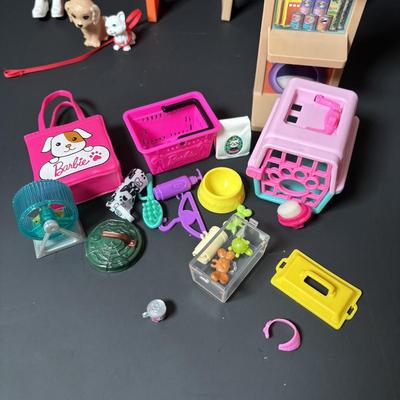 LOT 111: Barbie & Pet Boutique Playset along with Barbie Dream Topia Mermaid, Mertoddler, Merbaby Playset