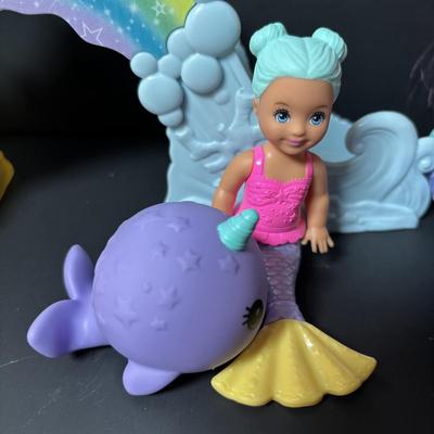 LOT 111: Barbie & Pet Boutique Playset along with Barbie Dream Topia Mermaid, Mertoddler, Merbaby Playset