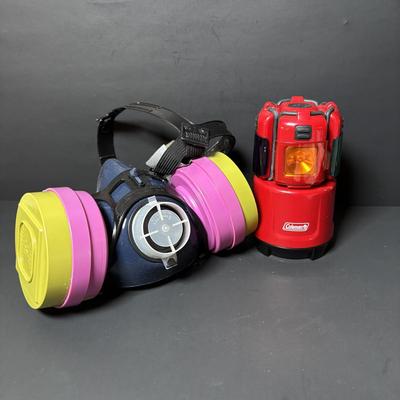 LOT 114: Wilson Model T08P100 Respirator & Coleman Micro Quad LED Battery Lantern