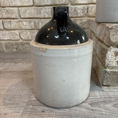 LOT 116: Vintage Two=Tone Glazed Pottery Jug