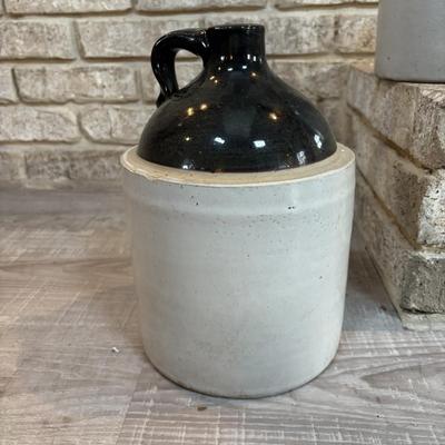 LOT 116: Vintage Two=Tone Glazed Pottery Jug