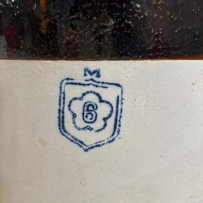 LOT 117: Vintage Nelson McCoy 6=Gallon Stoneware Crock