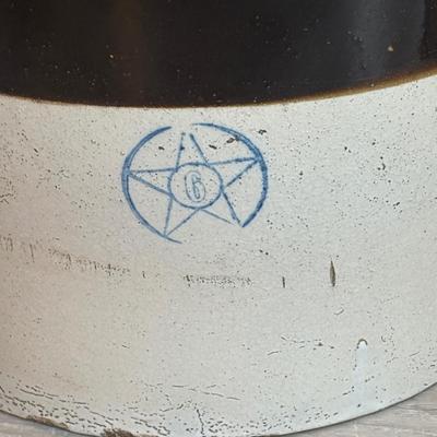 LOT 118: Vintage Star Stoneware Co., 6-Gallon Stoneware Crock