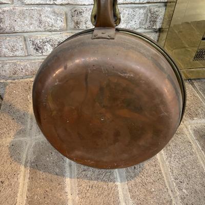 LOT 119: Vintage Copper & Brass Bed Warmer