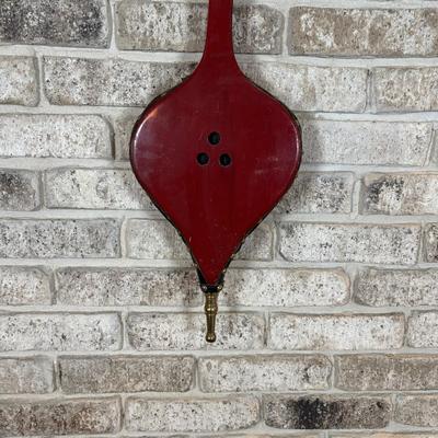 LOT 120: Fireplace Accessories: Brass Kindling Bucket, Bellows, Wrought Iron Natural Bristle Broom & More