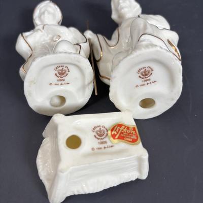 LOT 123: Bradford Exchange Irish Blessing Ornaments & Lefton Holy Family Figurines