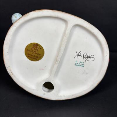 LOT 127: Holiday Figurines Collection: 1984 Cabbage Patch, Precious Moments, Santa Stocking Holders, Enesco & More