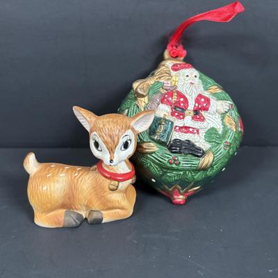 LOT 127: Holiday Figurines Collection: 1984 Cabbage Patch, Precious Moments, Santa Stocking Holders, Enesco & More