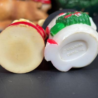 LOT 127: Holiday Figurines Collection: 1984 Cabbage Patch, Precious Moments, Santa Stocking Holders, Enesco & More