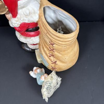 LOT 129: Santa Music Boxes & Dept. 56 Snowbabies