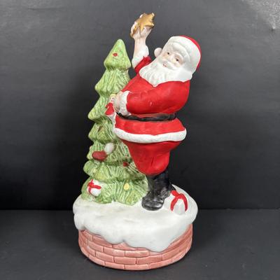 LOT 129: Santa Music Boxes & Dept. 56 Snowbabies