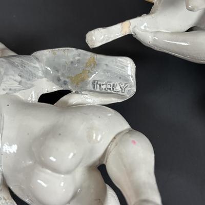 LOT 130: Vintage Simonett Italy Depose Figures: Hanging Musical Angel/Cherubs