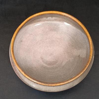 LOT 137: Anne-Hise Pottery Bowl, Winegar Stoneware Oil Lamp, Pottery Wall Pocket & More