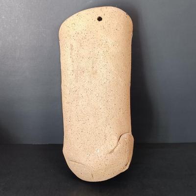 LOT 137: Anne-Hise Pottery Bowl, Winegar Stoneware Oil Lamp, Pottery Wall Pocket & More