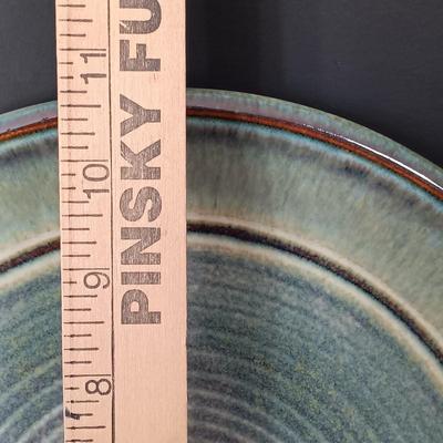 LOT 138: Lipkin Pottery Signed Covered Bowl & Pottery Art Plate