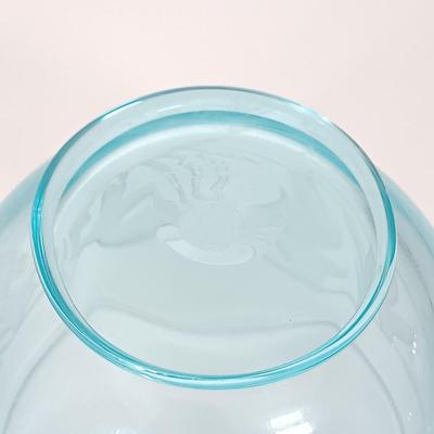 LOT 139: Makora Art Glass Bowl & Signed Deeble Etched Glass Bowl