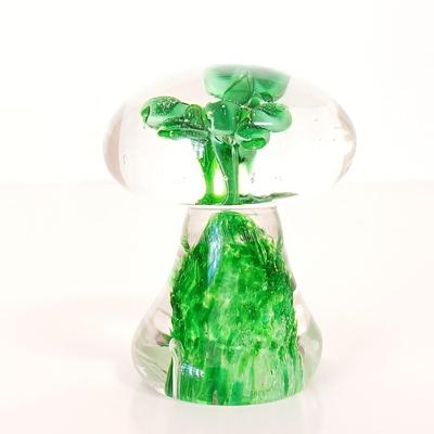 LOT 141: Art Glass Paperweights with Clear Glass Ringholder