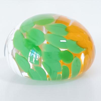 LOT 141: Art Glass Paperweights with Clear Glass Ringholder