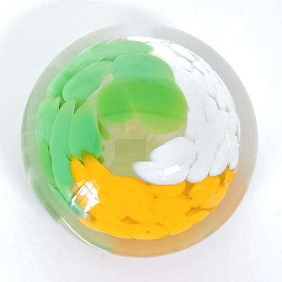 LOT 141: Art Glass Paperweights with Clear Glass Ringholder