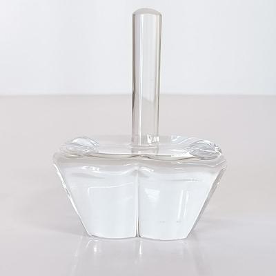 LOT 141: Art Glass Paperweights with Clear Glass Ringholder