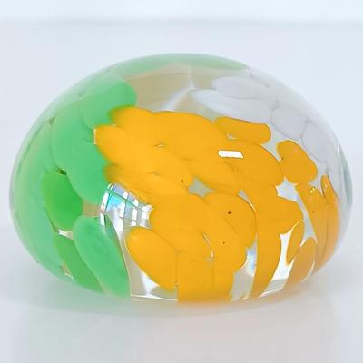 LOT 141: Art Glass Paperweights with Clear Glass Ringholder