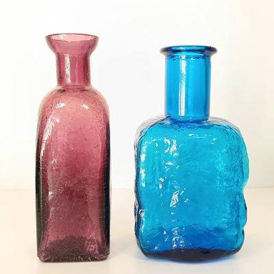 LOT 144: Purple and Blue Art Glass